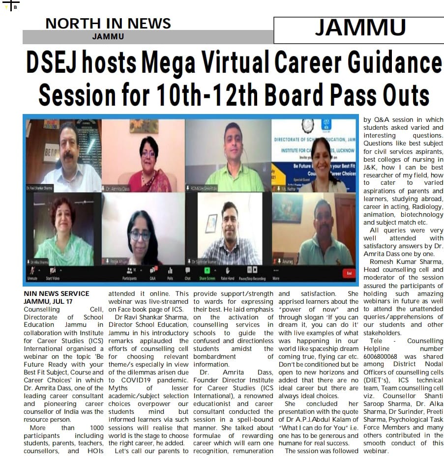 Career Counselling Career Guidance Online ICS Career GPS